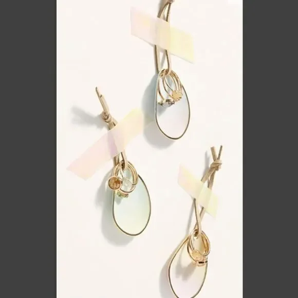 Free People Love Story Stone Rings Set of 3 w/ Display Dish NWT Size 6 7… - Picture 3 of 4